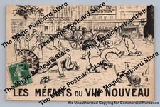 French Drunk on Beaujolais Wine  Les Mefaits du Vin Nouveau  Antique France 1911