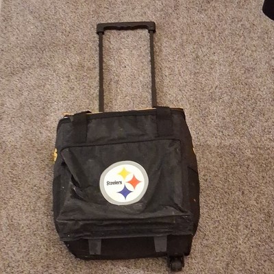 Steelers Black Bowling Roller Bag with Wheels and Telescopic Handle