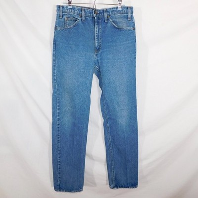 Vtg Levis 505 Mens 33x32 Measures 32x30 Blue Orange Tab USA Made 80s C
