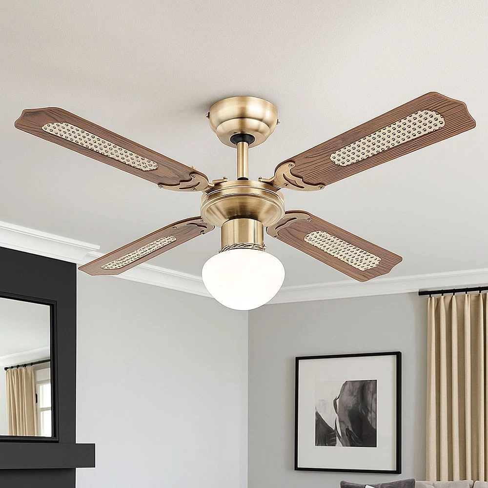 Lampadario Ventilatore Da Soffitto 60W Illuminazione Led Regolabile Con Telecomando Aigostar 4