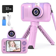 up Lens for Selfie Video - Upgraded Real 1080P Kids Camera with Flip