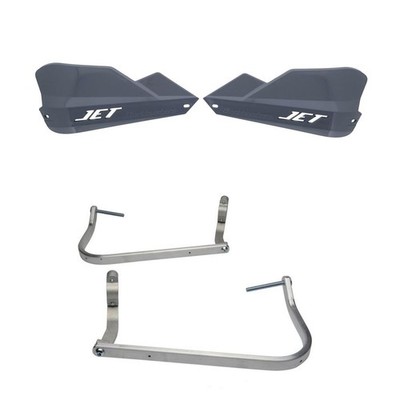 BarkBusters JET grau Handschutz & 2 Punkt Kit Kawasaki KLE650 Versys 2007-2025