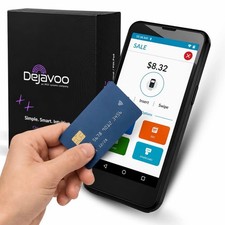 Dejavoo P5: Compact Mobile Card Reader POS Touchscreen Checkout ,Barcode Scanner