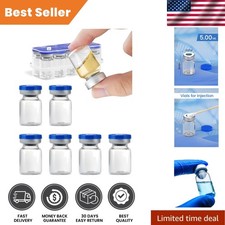 Versatile 5ml Glass Vials for Lab Use - Pack of 10 with Secure Aluminum Caps