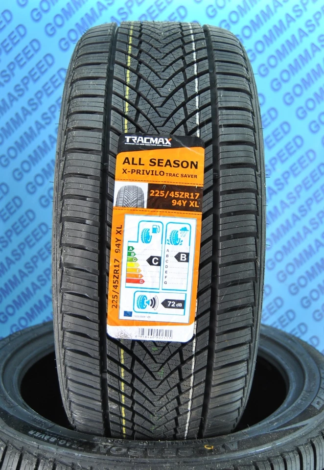 Set 4 pneumatici 4 stagioni M+S 225/45/17 94Y Tracmax All season gomme neve 4ST - Immagine 4 di 4