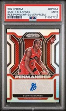 2021-22 Panini Prizm - Rookie Penmanship Scottie Barnes Silver Prizm Auto PSA 9