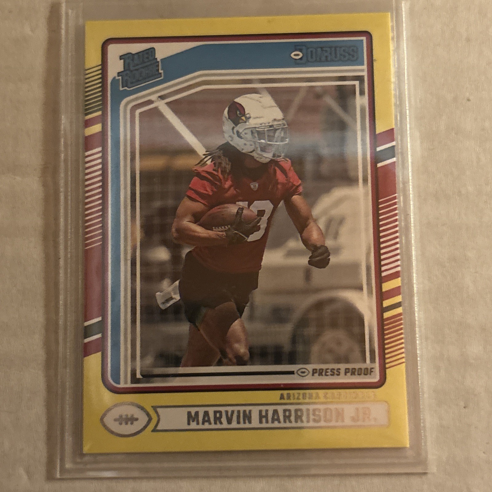 2024 Panini Donruss - Rated Rookie Marvin Harrison Jr. #393 Yellow Press Proof