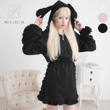 Weekend Sale Target Usa Ears Lace-up Hoodie Dress Jirai New