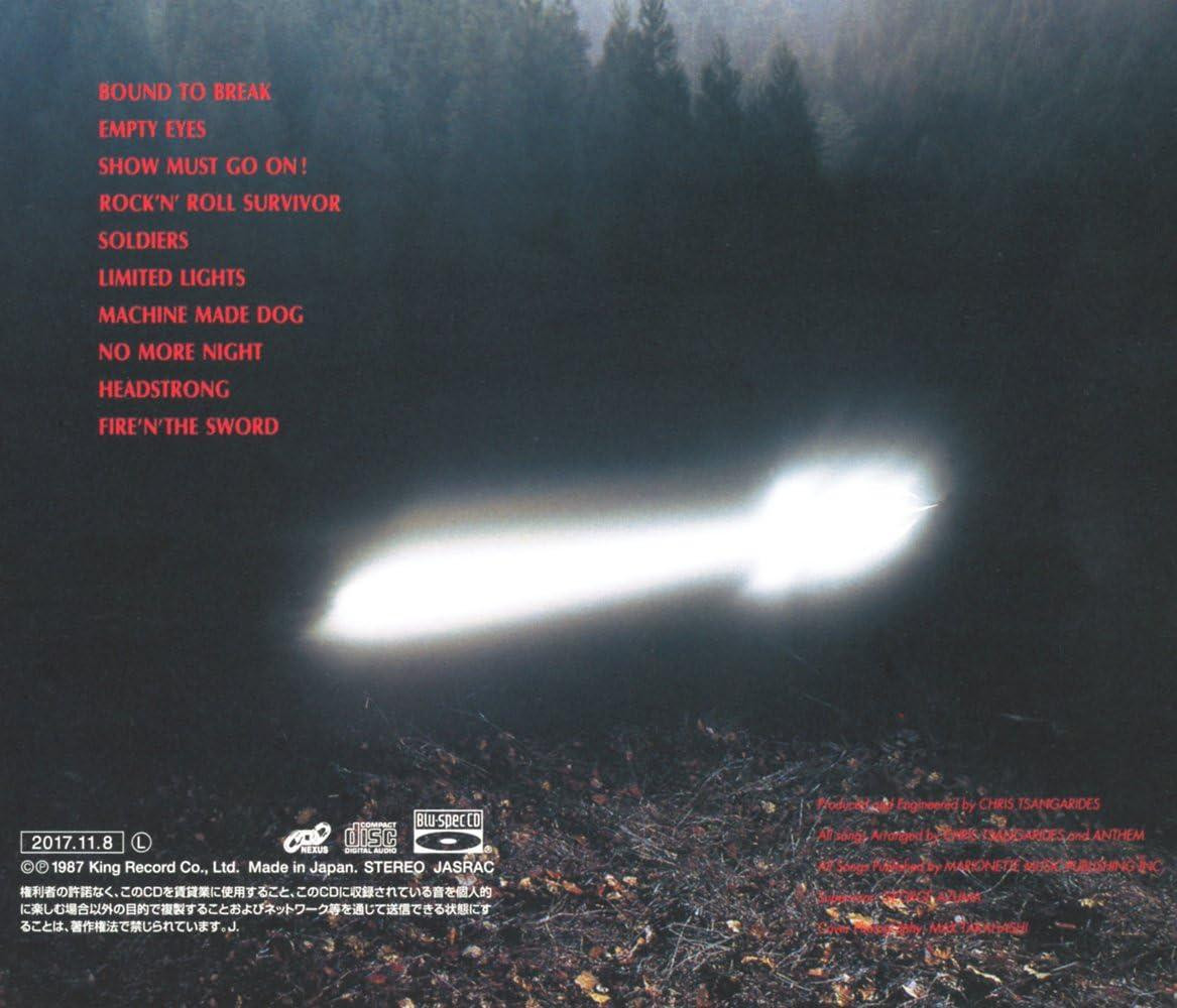 English　CDテキストセット CD BOUND TO BREAK Japan ANTHEM Music w/Liner notes (1 CD