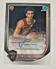 2025-26 BOWMAN CHROME TYRESE PROCTOR ROOKIE AUTO CLEVELAND CAVALIERS AUTOGRAPH