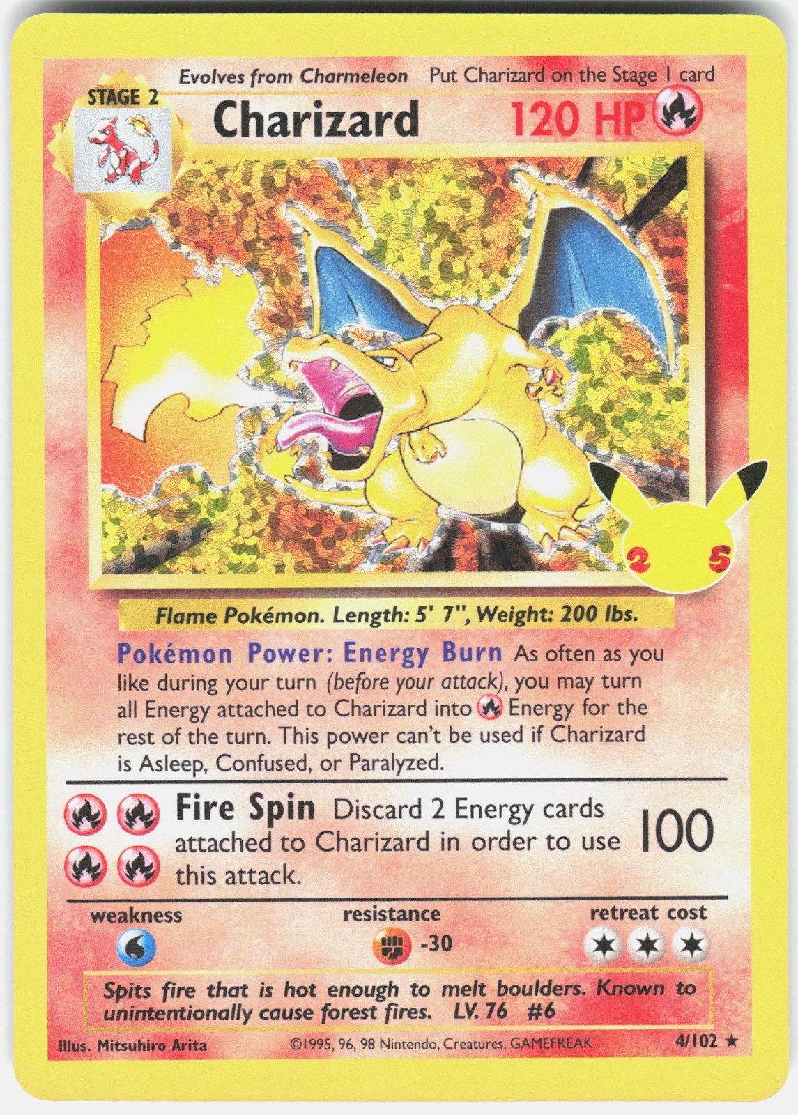 Charizard Holo Classic Collection Celebrations: Classic Collection 4/102 LP