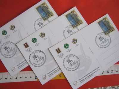 A5 ITALY CANCELLATION CANCEL POSTMARK ALPINO ALPINI 2017 SALUZZO WEDGE 3 PCS CARD