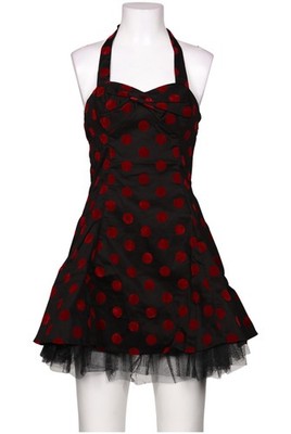 Hearts Roses Kleid Damen Dress Damenkleid Gr. S Baumwolle Schwarz #dnp0cfr
