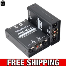 HiFi 2-Channel Passive Ground Loop Isolator Box with Reliable Noise Reduction