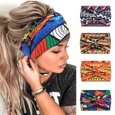 Wide Headband Boho Hair Bands African Style Turban Headbands Knotted Style 144