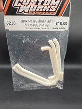 Custom Works Enforcer Sprint Bumper Set V1 CAGE white 3238 Outlaw Rc Car Dirt