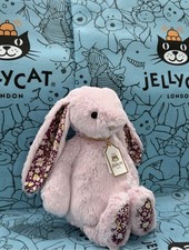 Jellycat Thistlepop Blossom Luxe Bunny Plush Toys With Tags + Dust Bag Brand New