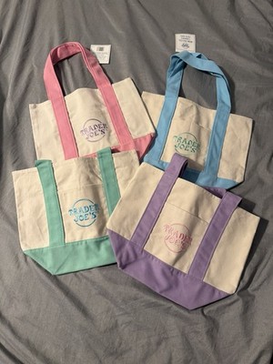 Trader Joe s Mini Tote Pastel Set Of 4 - New With Tags