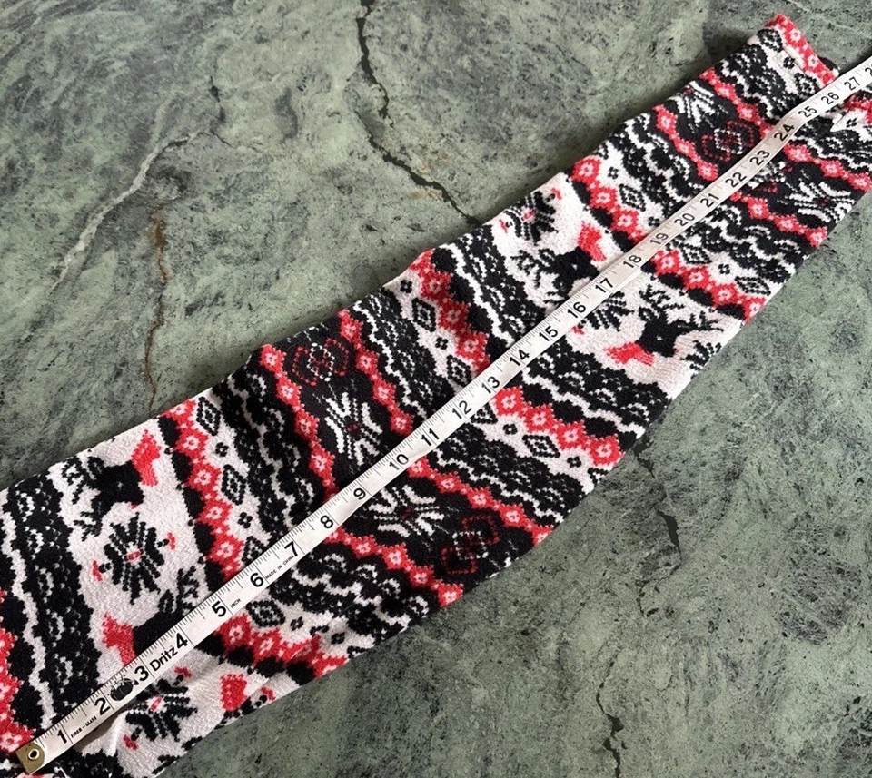 NOBO Navidad Leggins Pantalones Talla XL SW Rojo Negro Franela Gráfico Cálido Acogedor Foto 4 de 4