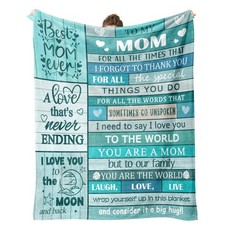 Mom's Throw Blanket Gift for Birthday, Valentine's, Mother's Day, 60"X50