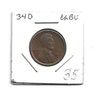 1934D LINCOLN   CENT  CH BU R/B