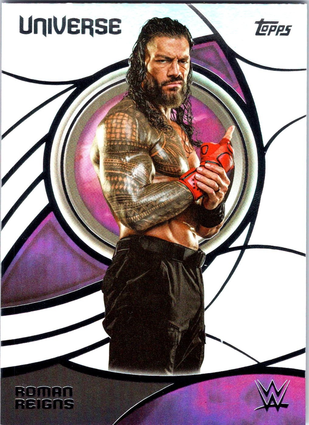 Roman Reigns 2026 Topps Universe WWE #25 Base Trading Card view 1