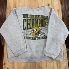 Vintage Logo 7 1997 Green Bay Packers Crewneck Sweatshirt Men's 2XL Gray NFL