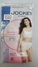 Jockey Elance Breathe Comfort French Cut Panties - Size 6 - 3 Pack Blue  Floral
