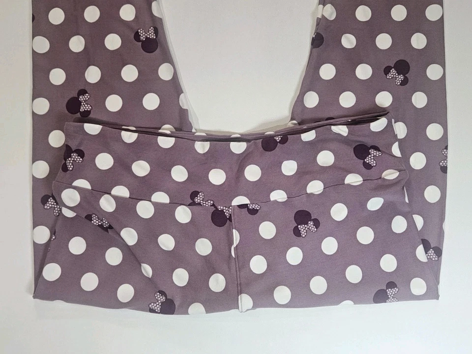LuLaroe Disney Leggings Mujer 30 TC Púrpura Minnie Mouse Lunares Mantequilla Suave Foto 3 de 4