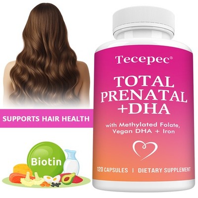 Prenatal Multivitamin For Women,With Dha,Iron& Methylated Folate,30/60/120 Caps