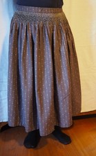 Trachten Rock aus Baumwolle, grün-rot-weiß, gestiftelt