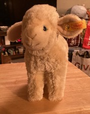 Steiff Plush 9 standing Lamb W Ear Tag