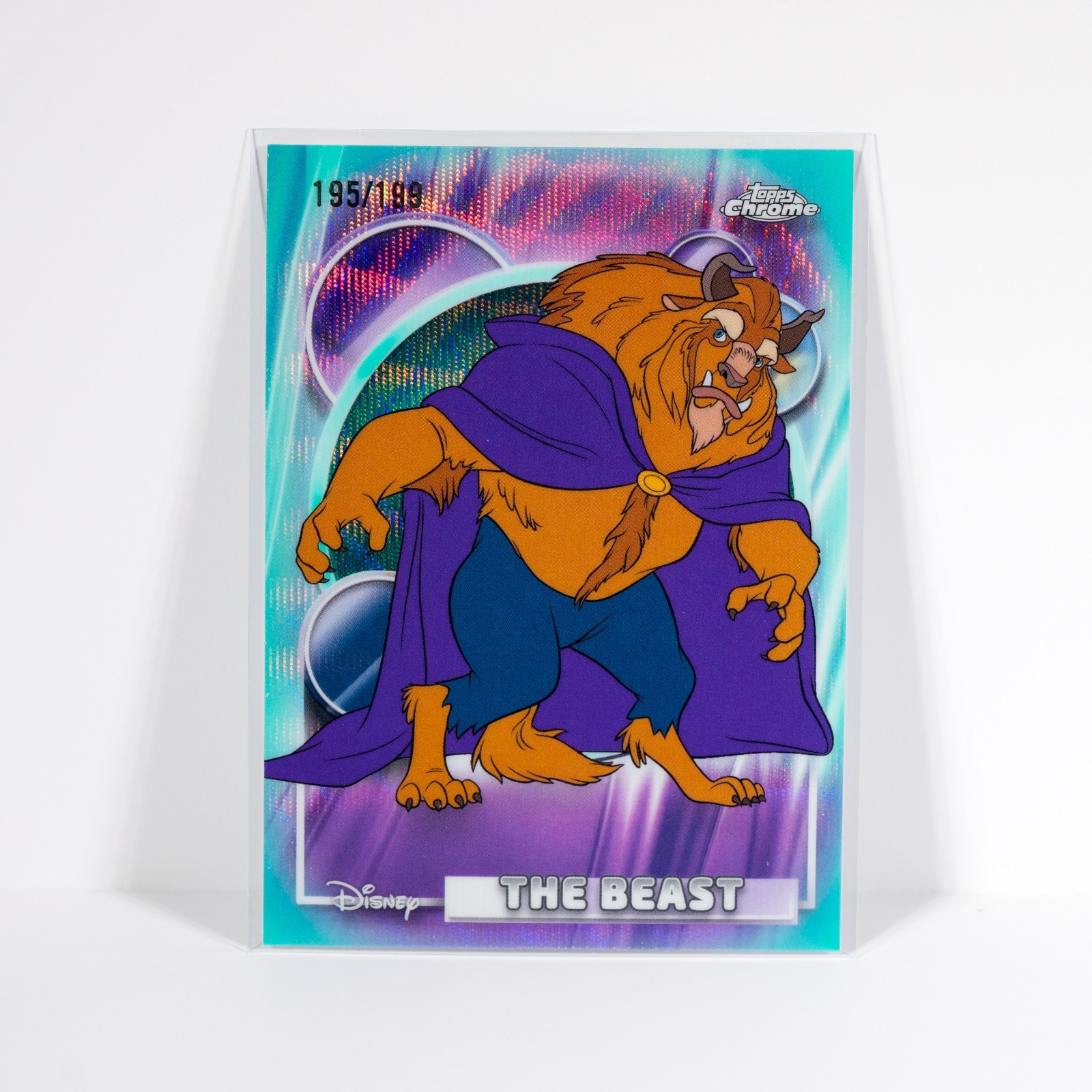 THE BEAST #36 2026 Topps Chrome Disney Aqua Wave Refractor 195/199