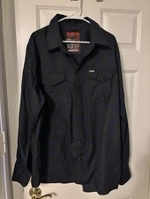 Dixxon Flannel Co 2XL Midnight Black Snaps 10th Anniversary Blue Reaper