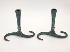 VTG 1960's Mid-Century Danish Cast Iron "S" Candlestick Holders Jens Quistgaard