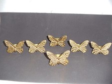VINTAGE SOLID BRASS BUTTERFLY NAPKIN RINGS HO...