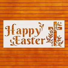 Reusable Happy Easter Crafts Stencil Template for Wall Art  DIY Fabric - Ste  
