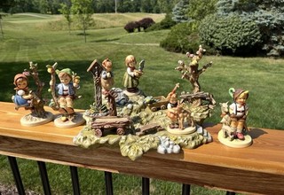 Hummel Goebel Spring Garden Landscape Hummelscape Display Figures Boxes Lot 12