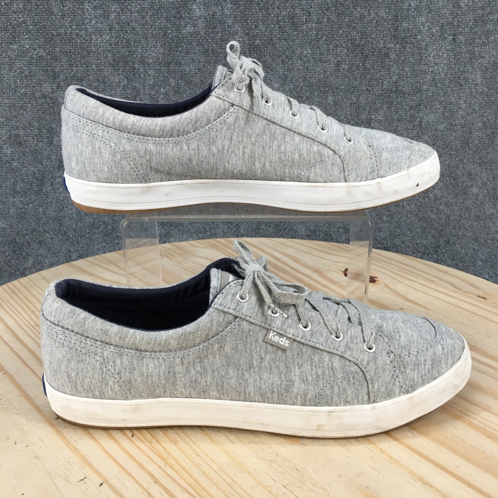 Gray Lace Up Casual K18-61790
