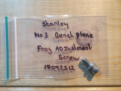 Vintage Stanley No 3 Hobel Frosch Einstellschraube Holzbearbeitungswerkzeuge Zimmerei