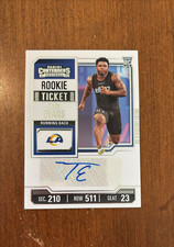 Tiyon Evans 2023 Contenders Rookie Ticket Auto #261 Louisville Rams RC