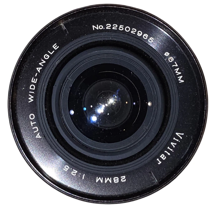 Vivitar 28mm f/2.5 Auto Wide-Angle Lens N/F Mount 67mm – Front & Rear Caps - Image 3 of 4