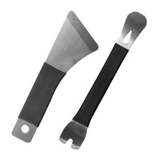 Car Trim Removal Metal Tool, Stainless Steel Pry Bar Removal Tools 2PCS Black
