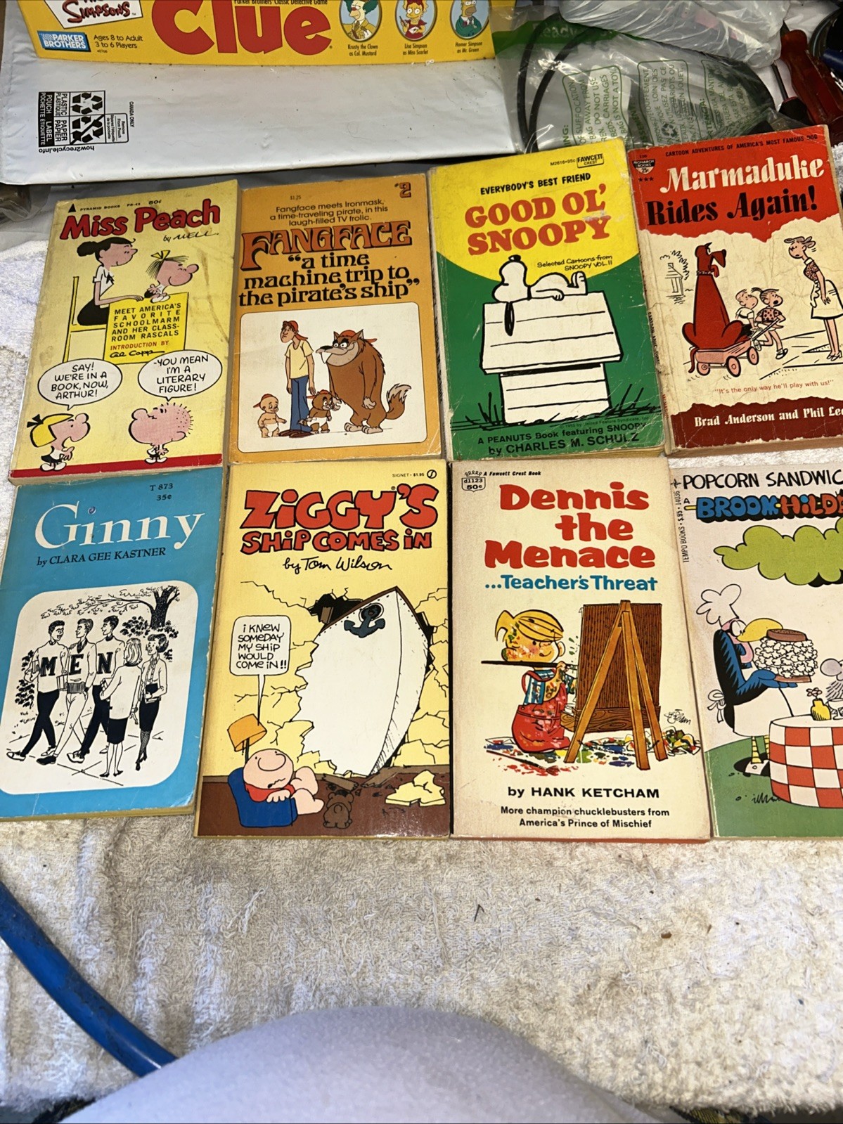 Vintage Cartoon Paperback Books Fangface Ziggy Broom Hilda Snoopy Marmaduke