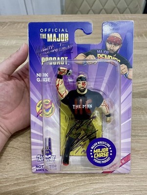 Wrestling Figur Major Bendies Nick Gage mit Autogramm Chase GCW AEW Wrestler