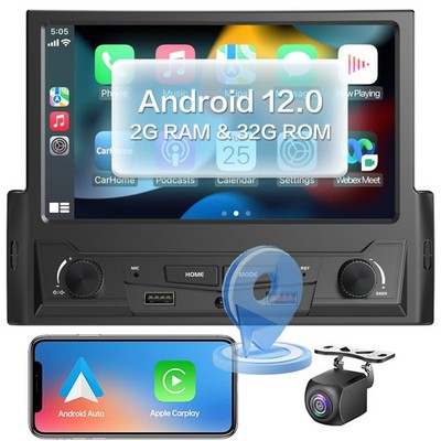 CarPlay 7''Android Auto Car Stereo Radio Single Din Screen Bluetooth MP5 Player