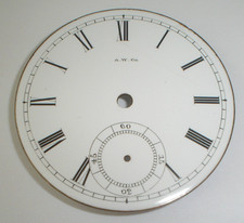A.W. Co. Porcelain Pocket Watch Dial 46mm