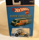 Hot Wheels Super Chromes VW Bug Silver Chrome with Redlines #68 Tampo on Side ~A