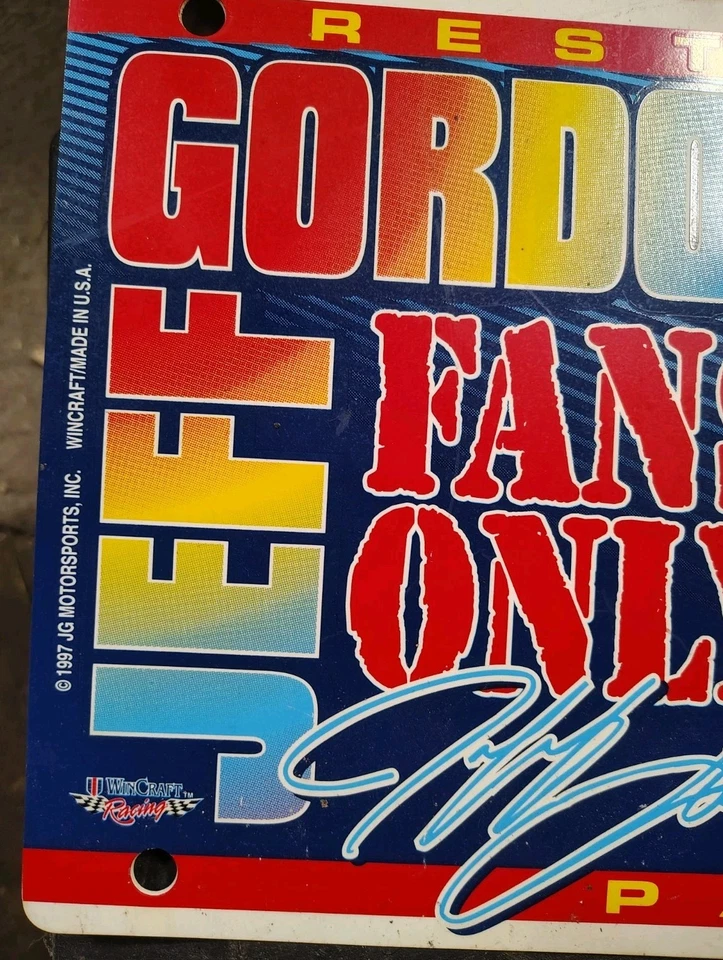 Jeff Gordon 1997 área restringida solo señal para fanáticos Foto 3 de 3