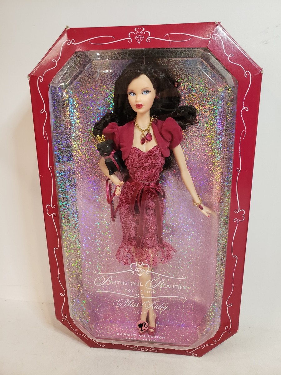 MISS RUBY JULY BIRTHSTONE BEAUTIES BARBIE DOLL 2007 MATTEL K8696